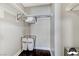 Organized walk-in closet with built-in shelving and laundry bags, ensuring ample storage space at 150 Las Vegas Blvd # 1118, Las Vegas, NV 89101