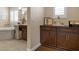 Bathroom features a makeup vanity and tons of storage at 2400 Trissino Ct, Henderson, NV 89044