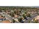 Wide aerial view of a mature residential neighborhood in Las Vegas, Nevada, with many trees and well-maintained homes at 2700 Osborne Ln, Henderson, NV 89014