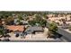 Aerial view of a single-Gathering home with a well-maintained yard in a residential neighborhood at 2700 Osborne Ln, Henderson, NV 89014