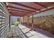 The covered patio features a pergola and a brick-paved floor at 2700 Osborne Ln, Henderson, NV 89014