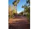 Beautiful backyard with mature trees, desert landscaping, and covered patio area at 4554 Blue Mesa Way, Las Vegas, NV 89129