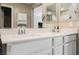 Bathroom featuring bright white quartz countertops and dual sinks at 6228 Haiku Stairs St, Las Vegas, NV 89148