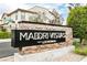 Stylish community entrance sign 'Madorivistas by Lennar' adds prestige and character to the neighborhood at 6228 Haiku Stairs St, Las Vegas, NV 89148