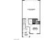 Floor plan showcases a primary bedroom, foyer, laundry, two car garage, and a covered porch at 627 Bellus Pl # Lot 156, Henderson, NV 89015