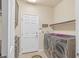 Laundry room with modern washer and dryer, and plenty of storage space at 6453 Mount Eden Ave, Las Vegas, NV 89139