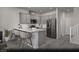 Stylish kitchen with stainless steel appliances and a sleek countertop bar area at 6716 Nimbus Ave # Lot 14, Las Vegas, NV 89130