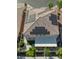 Bird's-eye view of a home with solar panels and manicured landscaping with desert accents at 7112 Rancho De Taos Ct, Las Vegas, NV 89130