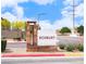 Roxbury neighborhood entrance sign with landscaping and clear blue sky at 7342 N Decatur Blvd # 5, Las Vegas, NV 89131