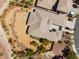 Aerial view displaying the property's layout, including the spacious backyard and overall neighborhood at 8536 Grand Palms Cir, Las Vegas, NV 89131