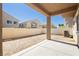 Backyard featuring a covered patio and fenced yard, providing privacy and outdoor space at 10010 Aspen Rose St # 102, Las Vegas, NV 89183