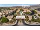 Aerial view of a community with a swimming pool and easy access to the freeway at 1185 Via Dimartini, Henderson, NV 89052