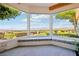 Bright sitting area with bench seating provides panoramic views of the beautiful desert landscape at 1409 Pueblo Dr, Boulder City, NV 89005