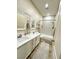 Bathroom featuring double sinks, modern fixtures, a shower-tub combo, and updated finishes at 1619 Tangerine Rose Dr, Las Vegas, NV 89142