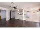 Open-concept living area with hardwood floors and access to the kitchen at 1924 Coralino Dr, Henderson, NV 89074