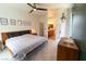 The main bedroom is spacious and provides ensuite access to the bathroom at 2021 Pelican Sky Beach Ave, North Las Vegas, NV 89081