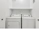 The laundry room features white machines and a shelf at 2201 Ramsgate Dr # 327, Henderson, NV 89074