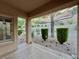 Covered patio and beautiful landscaping including rock and shrubs at 2343 Scotch Lake St, Las Vegas, NV 89134