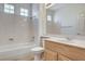 Bathroom featuring a shower-tub combination and a single sink vanity at 2804 Sapphire Desert Dr, Henderson, NV 89052