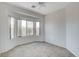 Bright bedroom features a bay window and ceiling fan offering great natural light at 2804 Sapphire Desert Dr, Henderson, NV 89052