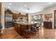 Gourmet kitchen with stainless steel appliances, a large island, and ample cabinet space at 4208 Agosta Luna Pl, Las Vegas, NV 89135