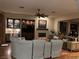 Comfortable living room featuring built-in shelving, fireplace, and stylish furnishings at 4208 Agosta Luna Pl, Las Vegas, NV 89135