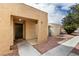 Welcoming front entrance of home showing walkway, security door, and desert landscaping at 4213 Essex Green Ct, Las Vegas, NV 89110
