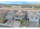 An aerial view of modern homes featuring solar panels and well-maintained landscaping at 4589 Swimming Minnow Ave, Las Vegas, NV 89141