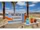 Community sign features colorful desert landscaping at 5236 Sunstone Mesa Dr, Las Vegas, NV 89166
