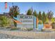 Stylish Acacia Landing community sign with desert landscaping and drought-resistant vegetation at 5236 Sunstone Mesa Dr, Las Vegas, NV 89166