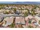 Expansive aerial shot of a residential area with well-maintained homes and desert landscaping at 7641 Sea Wind Dr, Las Vegas, NV 89128