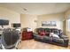 Finished basement featuring a comfortable seating area at 7641 Sea Wind Dr, Las Vegas, NV 89128
