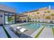 Backyard pool, spa and outdoor dining with mountain views at 787 Keyland St, Las Vegas, NV 89138