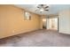 Bedroom with ceiling fan, walk in closet, and neutral walls at 89 Autumn Day St, Henderson, NV 89012