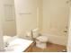 Standard bathroom featuring a shower-tub combination and a single-sink vanity at 8982 Leaping Pad Ct, Las Vegas, NV 89148