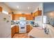 Functional kitchen equipped with modern appliances, ample counter space, and well-lit cabinetry at 10109 Jacob Pl # 203, Las Vegas, NV 89144