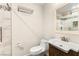 This is a bathroom that includes a stylish mirror over the sink with a granite countertop at 1200 Dream Bridge Dr, Las Vegas, NV 89144