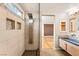 Bathroom with glass shower and vanity at 1200 Dream Bridge Dr, Las Vegas, NV 89144