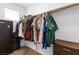 Walk-in closet with a black safe, some luggage, and plenty of hanging storage at 1323 Cerulean Ave, Henderson, NV 89002