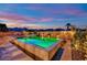 Resort-style pool with integrated spa and manicured landscaping for ultimate relaxation at 1972 Alcova Ridge Dr, Las Vegas, NV 89135