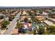 Sprawling home with red tile roof and lush backyard oasis featuring a pool at 2101 Diamond Bar Dr, Las Vegas, NV 89117