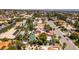 Aerial view of the home and surrounding neighborhood featuring mature landscaping at 2101 Diamond Bar Dr, Las Vegas, NV 89117