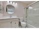 Well-maintained bathroom featuring a shower and tub combination, a classic sink, and a bright vanity at 2101 Diamond Bar Dr, Las Vegas, NV 89117
