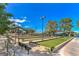 Bocce ball courts with benches and shaded seating areas offer a relaxing outdoor activity at 2158 High Mesa Dr, Henderson, NV 89012
