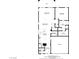 Floor plan of first floor with living room, dining room, kitchen, garage, and bedroom at 2628 Ferrara St, Henderson, NV 89044