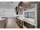 Gourmet kitchen with stainless steel appliances, double ovens, and sleek countertops at 281 Gandara St, Las Vegas, NV 89138