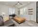 Contemporary office featuring natural light, shelving and stylish decor at 29 Blue Valley Dr, Henderson, NV 89002