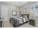 Well-lit bedroom features neutral tones and large window at 3155 Dalmazia Ave, Henderson, NV 89044