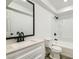 Modern bathroom featuring vanity, toilet, and shower/tub combination at 3310 Heritage Pl, Las Vegas, NV 89121