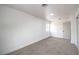 A bright bedroom with carpet, baseboards, fresh paint and natural light at 5239 Elgin Cir, Las Vegas, NV 89122